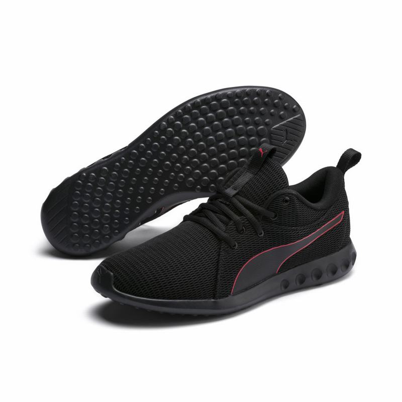 Chaussure Running Puma Carson 2 New Core Homme Noir/Rouge Soldes 172WVOSC